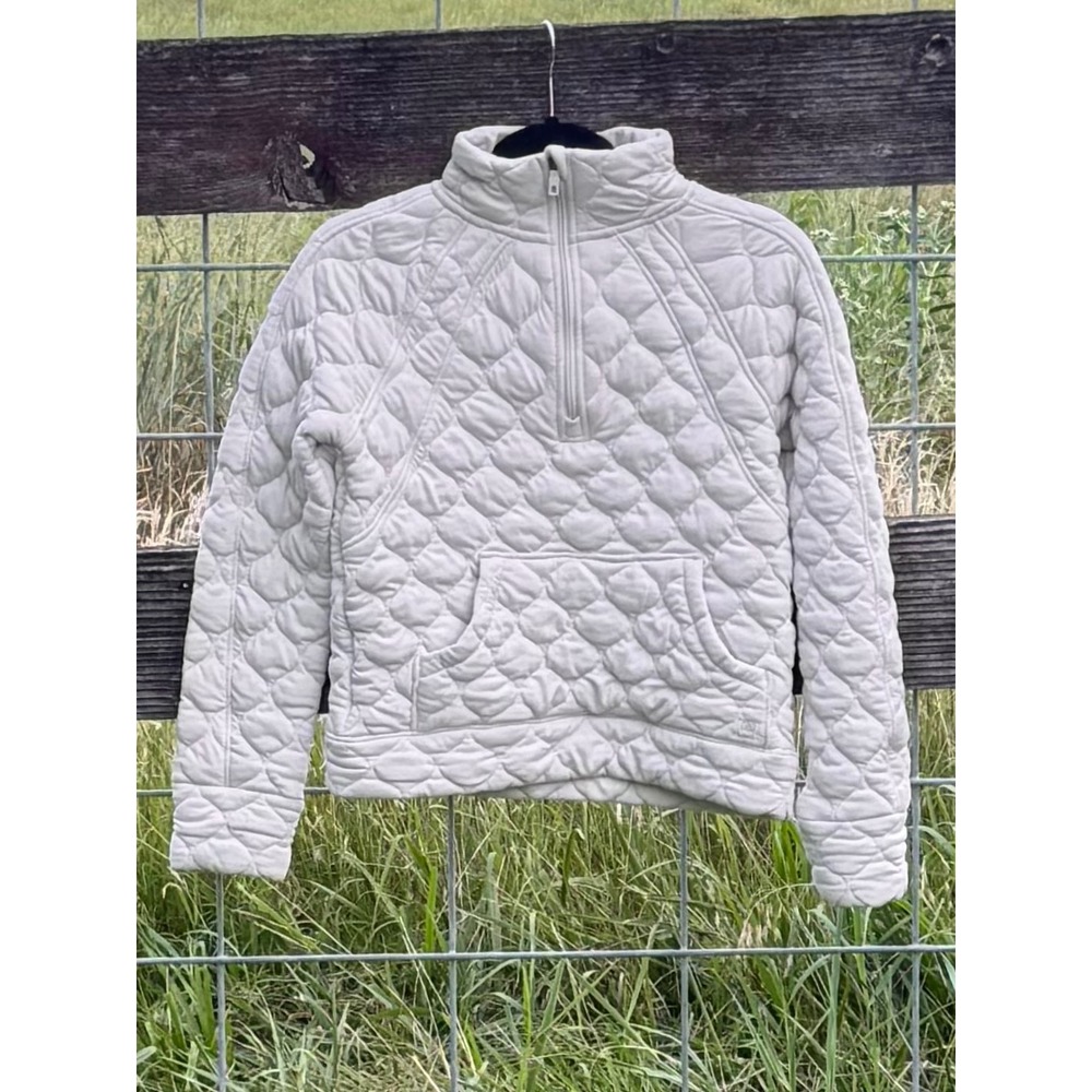 Avalanche Outdoor Supply Co Womens XS Quilted Quarter Zip Pullover Cream CA8070
